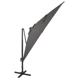 Cantilever Umbrella with Pole and LED Lights Anthracite 300 cm - thumbnail 2