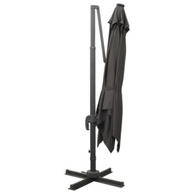 Cantilever Umbrella with Pole and LED Lights Anthracite 300 cm - thumbnail 3