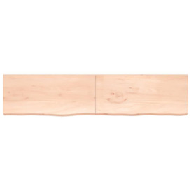 Wall Shelf 220x50x(2-6) cm Untreated Solid Wood Oak - thumbnail 2