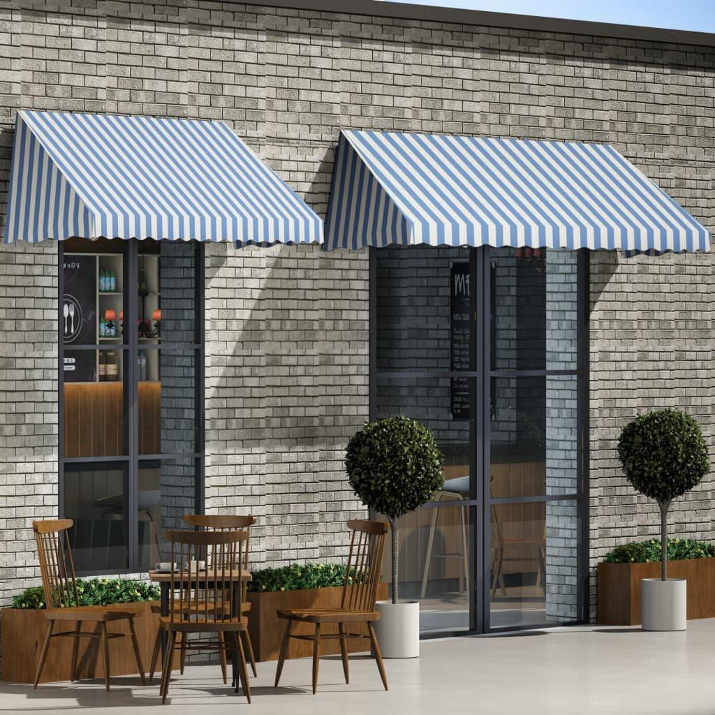 Bistro Awning 350x120 cm Blue and White - image 1