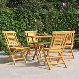 Folding Garden Chairs 4 pcs 47x63x90 cm Solid Wood Teak - thumbnail 1