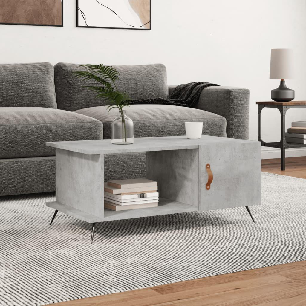 Coffee Table Concrete Grey 90x50x40 cm Engineered Wood - image 1