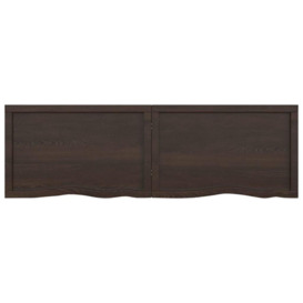 Wall Shelf Dark Grey 160x50x(2-6) cm Treated Solid Wood Oak - thumbnail 3