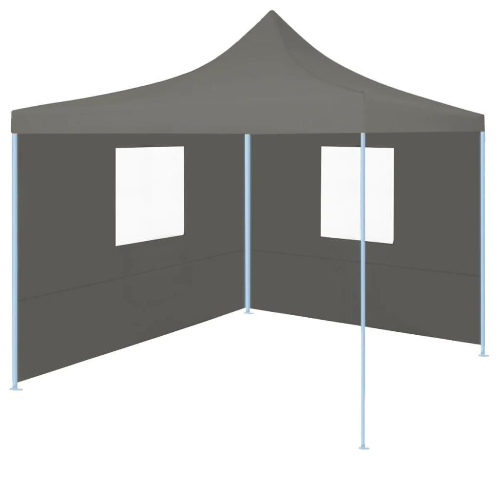 Professional Folding Party Tent with 2 Sidewalls 2x2 m Steel Anthracite - image 1