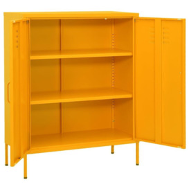 Storage Cabinet Mustard Yellow 80x35x101.5 cm Steel - thumbnail 2