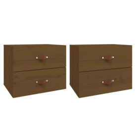 Wall-mounted Bedside Cabinets 2 pcs Honey Brown 50x36x40 cm - thumbnail 2