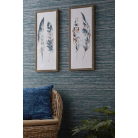 Painterly Feathers Set of 2 Printed Canvas