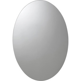 Tay Oval Mirror Door Stainless Steel Cabinet, All Fixings Included, 65 x 45cm