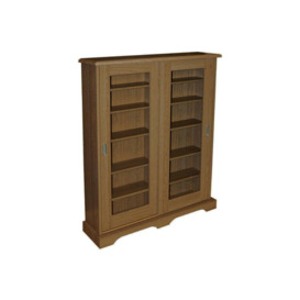 'Hampstead'  432 Cd Or 216 Dvd Bluray Media Storage Cabinet  Oak