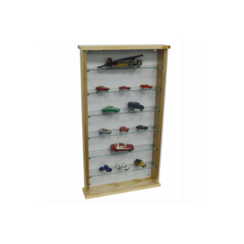 'Exhibit'  Solid Wood 6 Shelf Glass Wall Display Cabinet  Pine - thumbnail 2