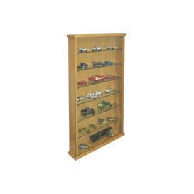 Collectors  Wall Display Cabinet With Six Glass Shelves  Oak - thumbnail 3