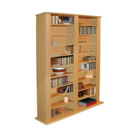 'Genesis' - Multimedia 1060 Cd / 420 Dvd Blu-ray Storage Shelves - Beech