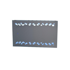 'Grafik'  Led Illuminated 80 X 60cm Rectangular Wall Mirror With Demister And Dimmer - thumbnail 2