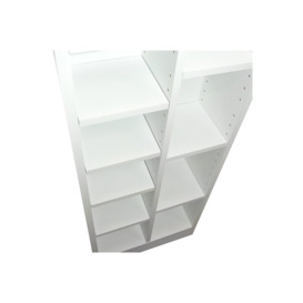 'Block' - Tall Sleek 360 Cd / 160 Dvd Media Storage Tower Shelves - White - thumbnail 2