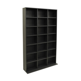 Pigeon Hole - 588 Cd / 378 Dvd Blu-ray Media Storage Shelf Unit - Black