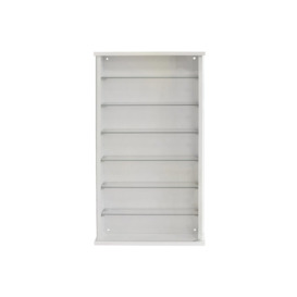 'Exhibit'  Solid Wood 6 Shelf Glass Wall Display Cabinet  White - thumbnail 3