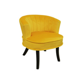 'Clamy' - Designer Curved Shell Back  'Accent' Occasional Chair - Yellow