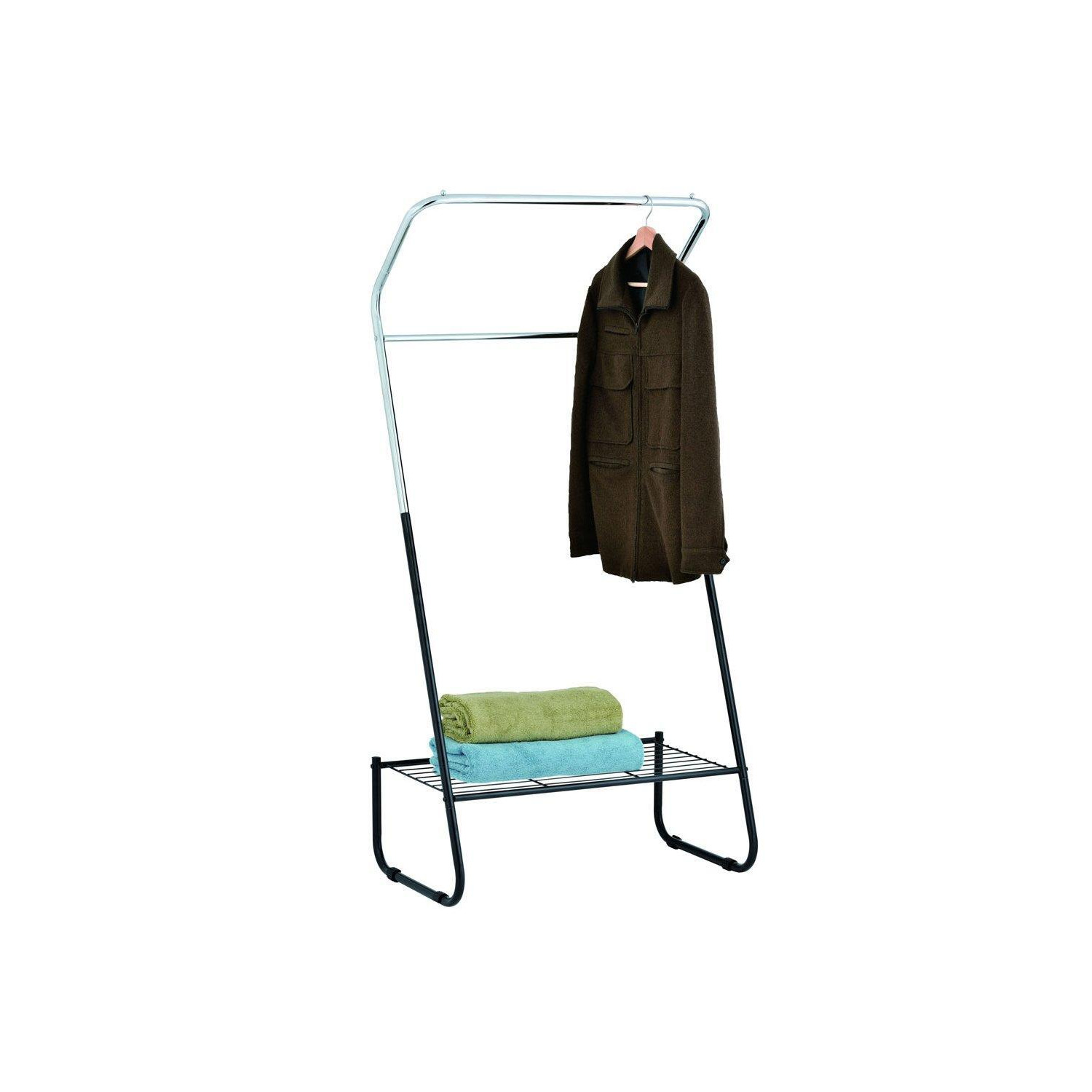 Metal Clothes Rail With Shelf - image 1