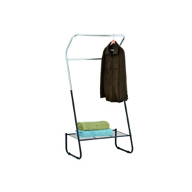 Metal Clothes Rail With Shelf