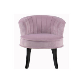 'Clamy' - Designer Curved Shell Back  'Accent' Occasional Chair - Amethyst - thumbnail 3