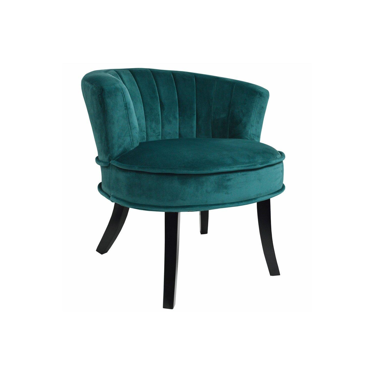 'Clamy' - Designer Curved Shell Back  'Accent' Occasional Chair - Green  Blue - image 1