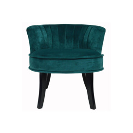 'Clamy' - Designer Curved Shell Back  'Accent' Occasional Chair - Green  Blue - thumbnail 3