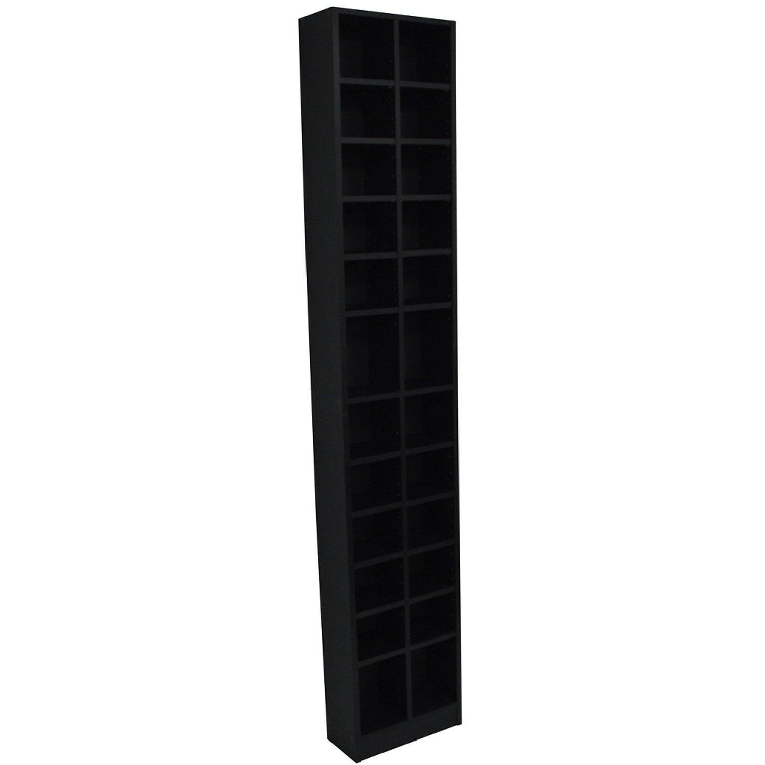 'Block' - Tall Sleek 360 Cd / 160 Dvd Media Storage Tower Shelves - Black - image 1