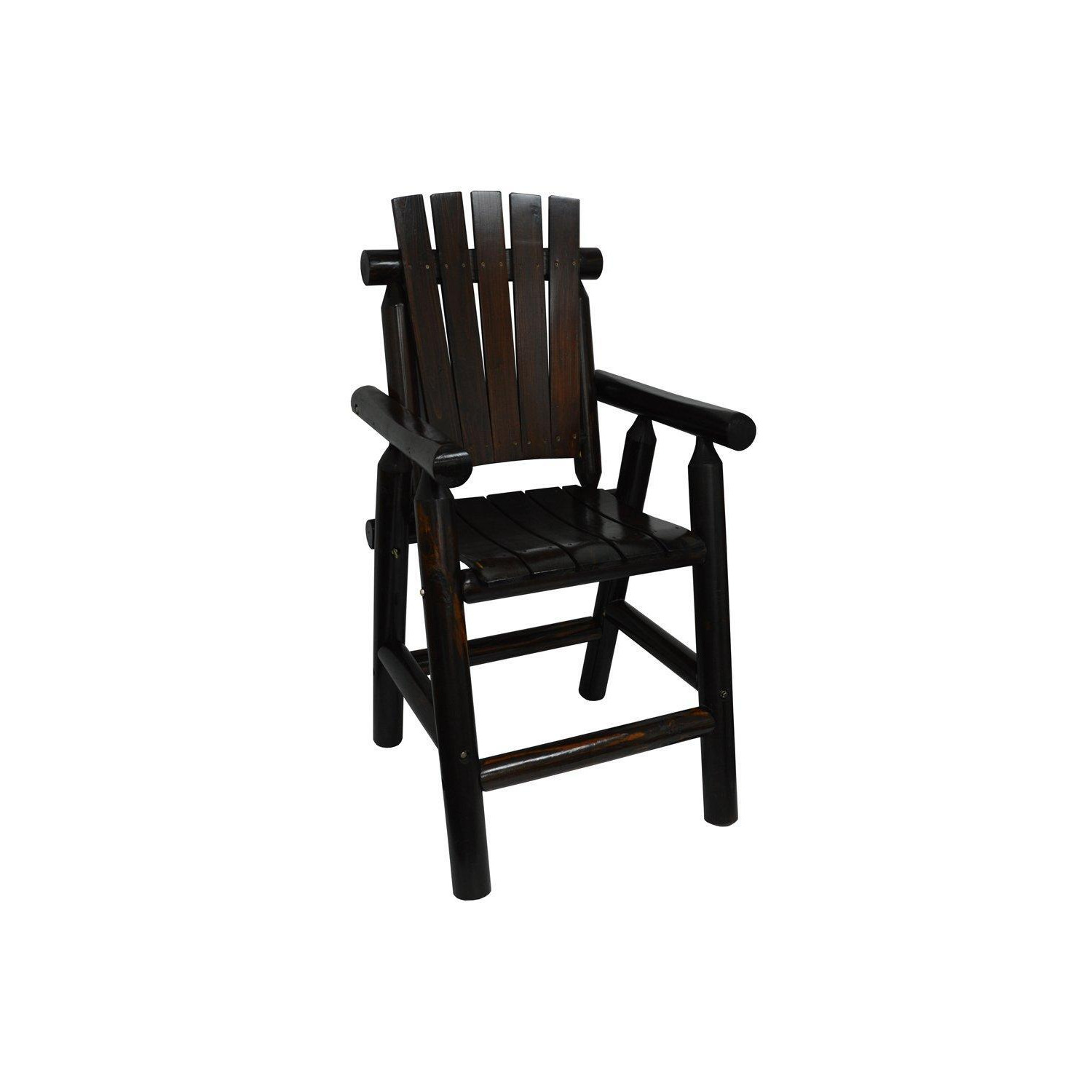 Watsons - Large Bar Chair Outdoor Wooden - Burntwood - image 1