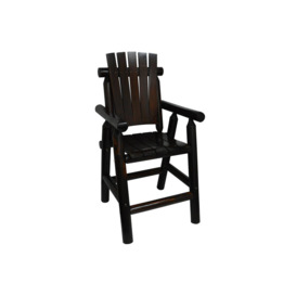 Watsons - Large Bar Chair Outdoor Wooden - Burntwood - thumbnail 1