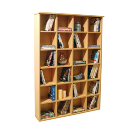 Pigeon Hole - 480 Cd / 312 Dvd Blu-ray Media Cubby Storage Shelves - Beech