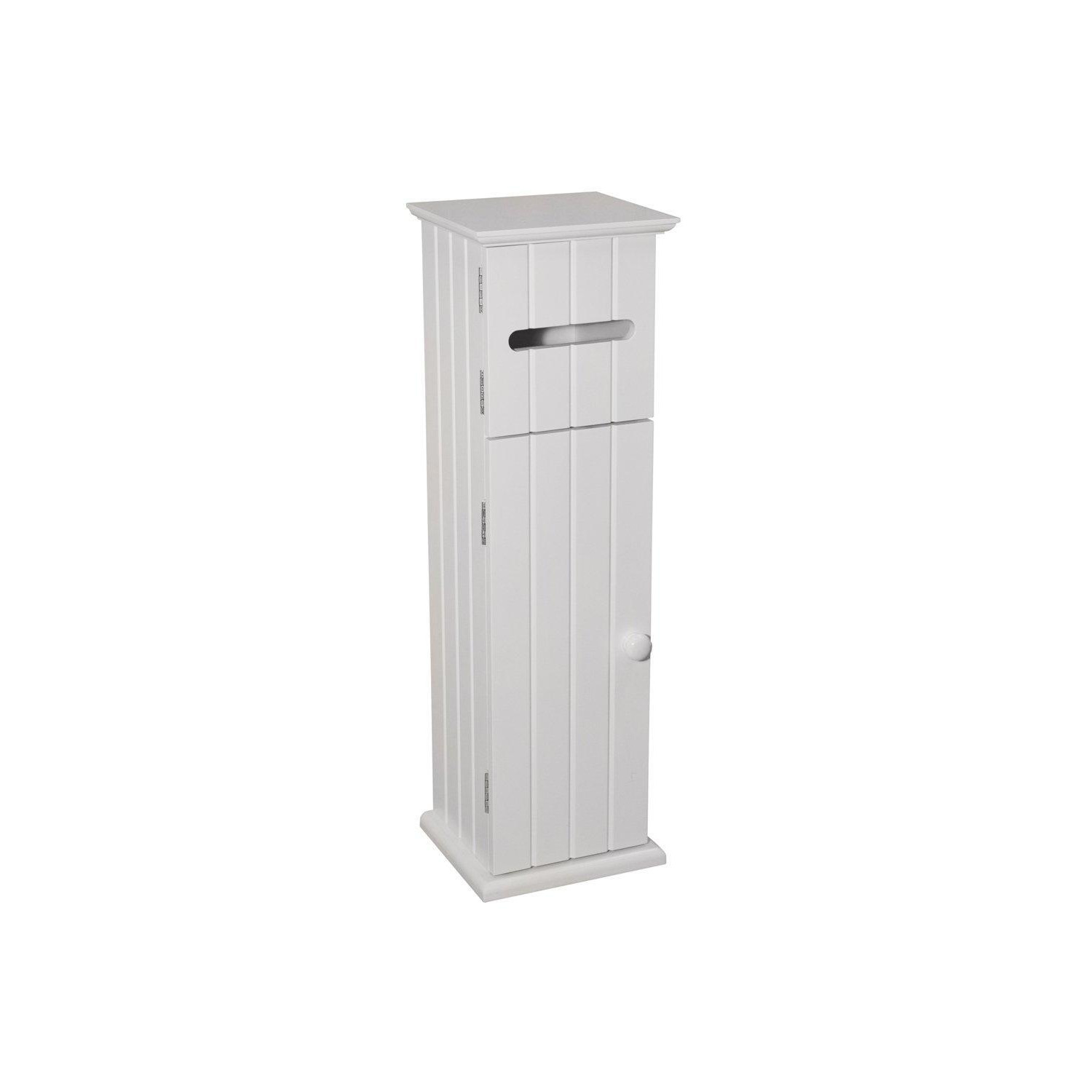 American Cottage  Shaker Toilet Roll Holder  Storage Cupboard  White - image 1