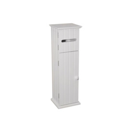 American Cottage  Shaker Toilet Roll Holder  Storage Cupboard  White - thumbnail 1