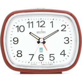 Camille Analogue Alarm Clock Quartz Luminous Hands Chrome Bezel