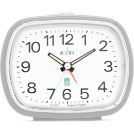 Camille Analogue Alarm Clock Quartz Luminous Hands Chrome Bezel