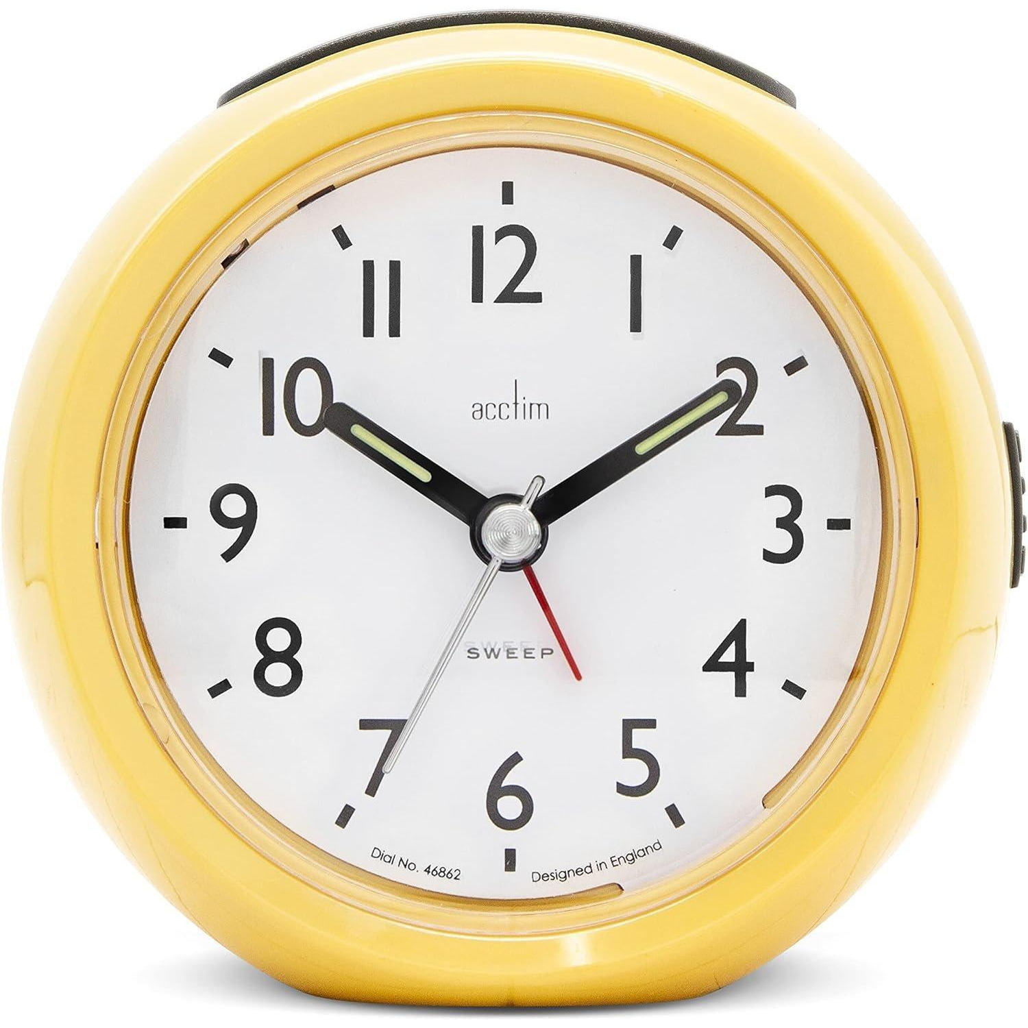Grace Non-Ticking Sweep Analogue Bedroom Alarm Clock - image 1