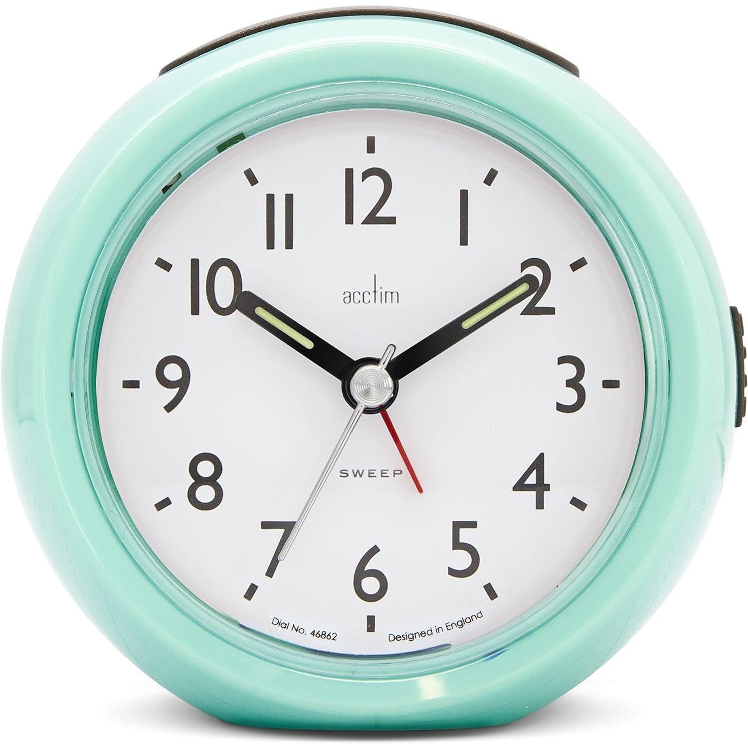 Grace Non-Ticking Sweep Analogue Bedroom Alarm Clock - image 1
