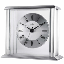 Hamilton Mantel Clock Quartz Brushed Metal & Glass Floating Effect Energy Efficient - thumbnail 2