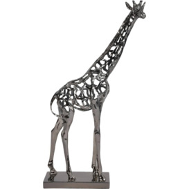 Black Nickel Hollow Giraffe 70cm Sculpture - thumbnail 1