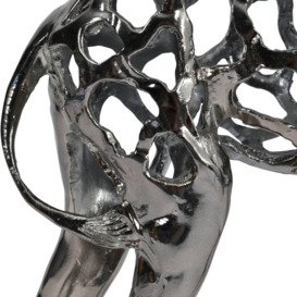 Black Nickel Hollow Giraffe 70cm Sculpture - thumbnail 3