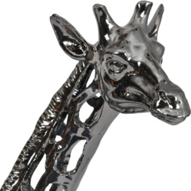 Black Nickel Hollow Giraffe 70cm Sculpture - thumbnail 2