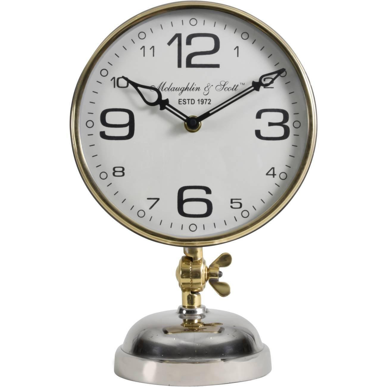 Risby Gold, Brass and Nickel Mantle clock - image 1