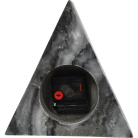 Grey Marble Triangular Mantel Clock - thumbnail 2