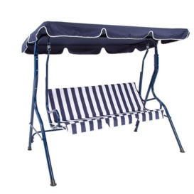2-3 Seater Garden Swing Seat Hammock Chair Stripe / Plain Design