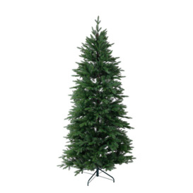 Luxury 7ft Slimline Faux Nordic Spruce Hinged Christmas Tree