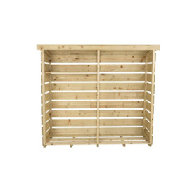 Nordic Spruce Wood Double Log Store Firewood Storage Heavy - thumbnail 3