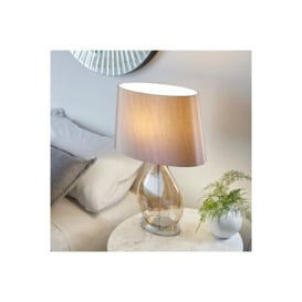 Kew Table Lamp Gold Effect Glass Mink Silk Effect E27 - thumbnail 3