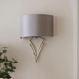 Lyla Satin Nickel Wall Light