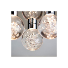 Versa LED 3 Light Bathroom Flush Chrome Acrylic Bubble Effect IP44 - thumbnail 2