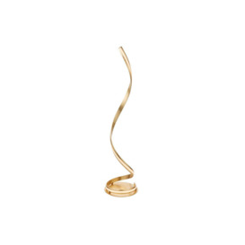 Aria Integrated Led Floor Lamp Gold Leaf White Acrylic