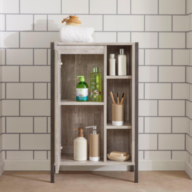 Wood Effect and Grey Bathroom Console Unit - thumbnail 3